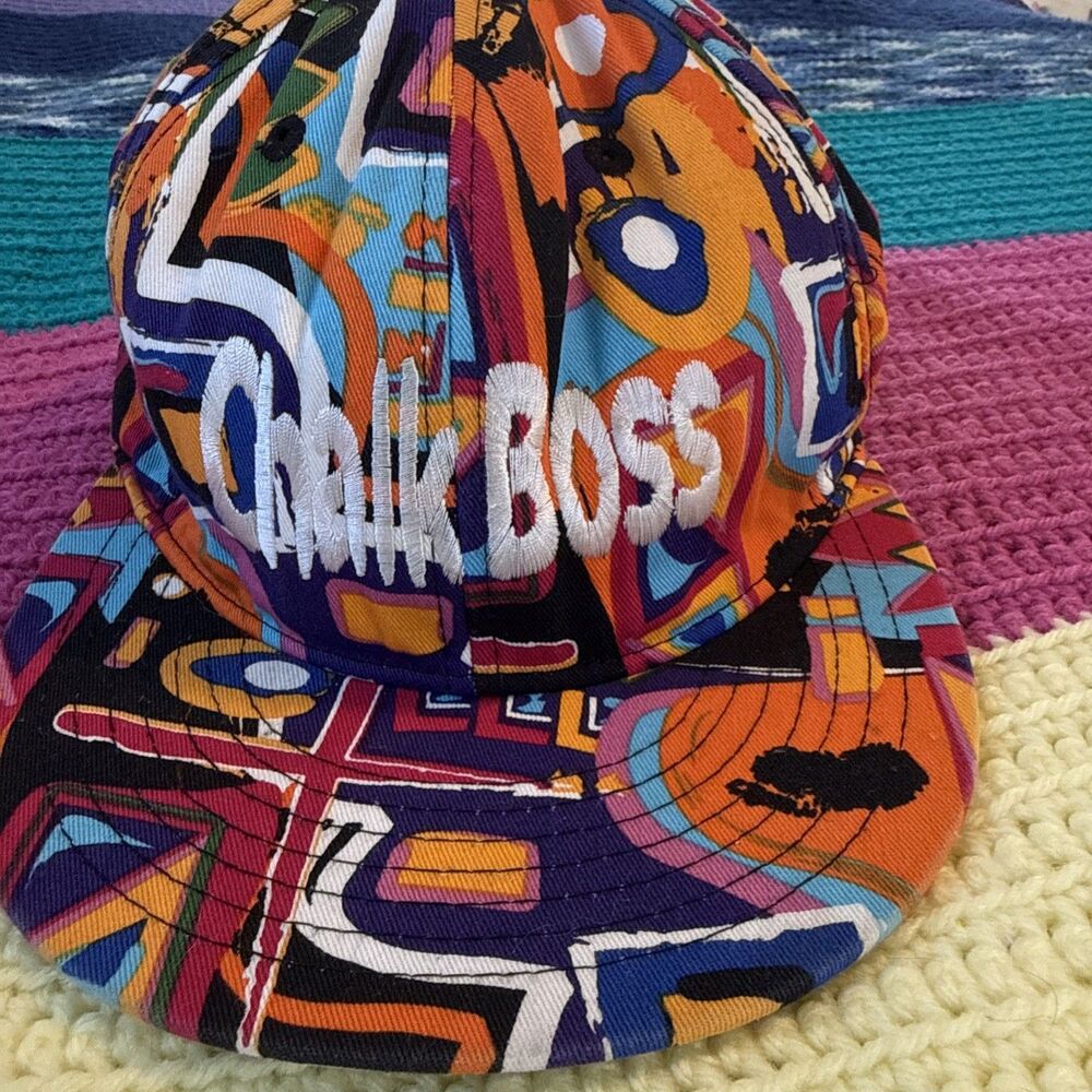 Chalk Boss Multicolored Graffiti-print Snapback Hat One Size Fun Gymnastics Cap